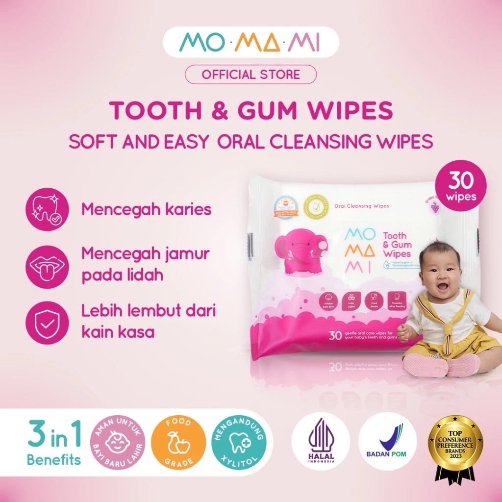 Makassar  Momami Tooth and Gum Wipes Tissue Basah Bayi 30s