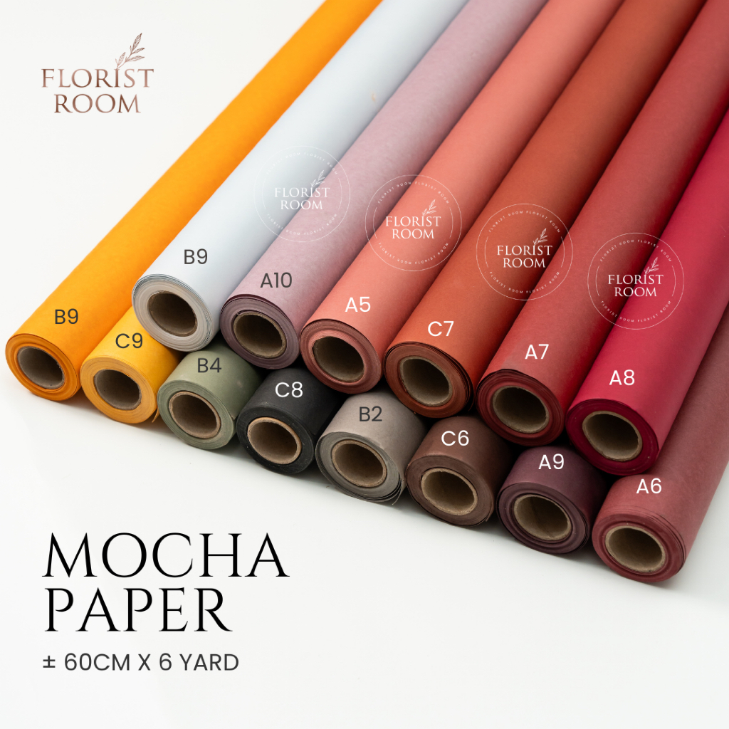 

Mocha Paper ±60cm x 6Yard - Kertas Bunga Tahan Air - Wrapping Bouquet Murah - Kertas Kado
