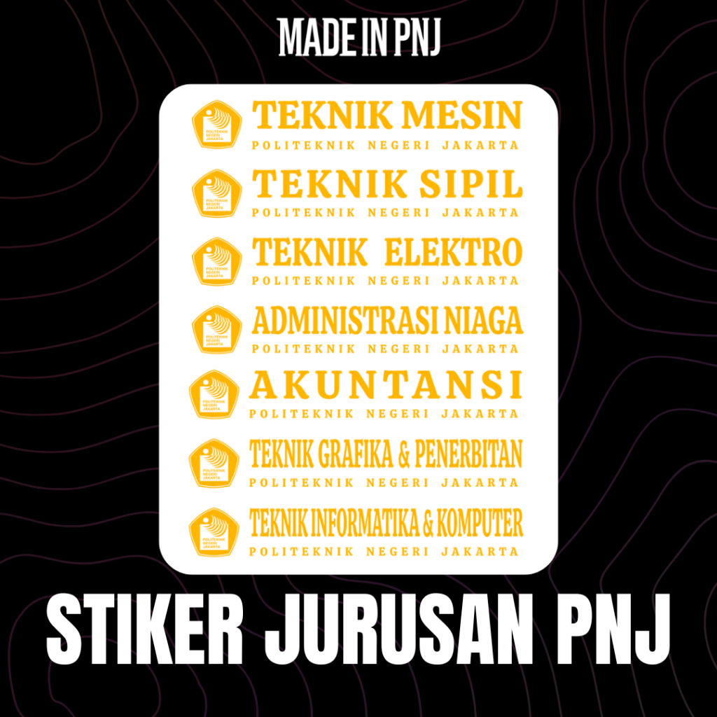 

Stiker Cutting Jurusan Politeknik Negeri Jakarta PNJ