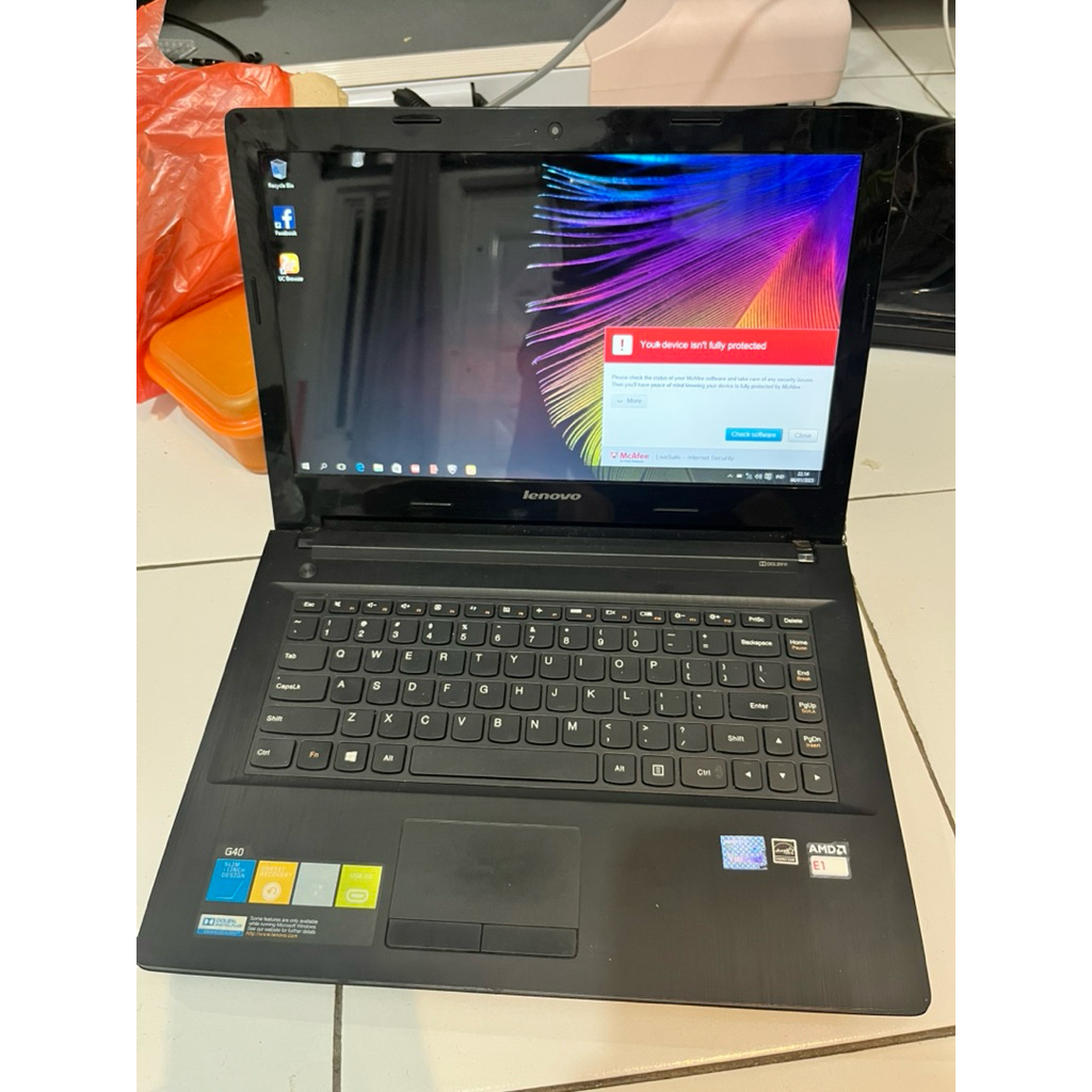 laptop lenovo G40-45 amd e1 ram 6gb hdd 500 mulus