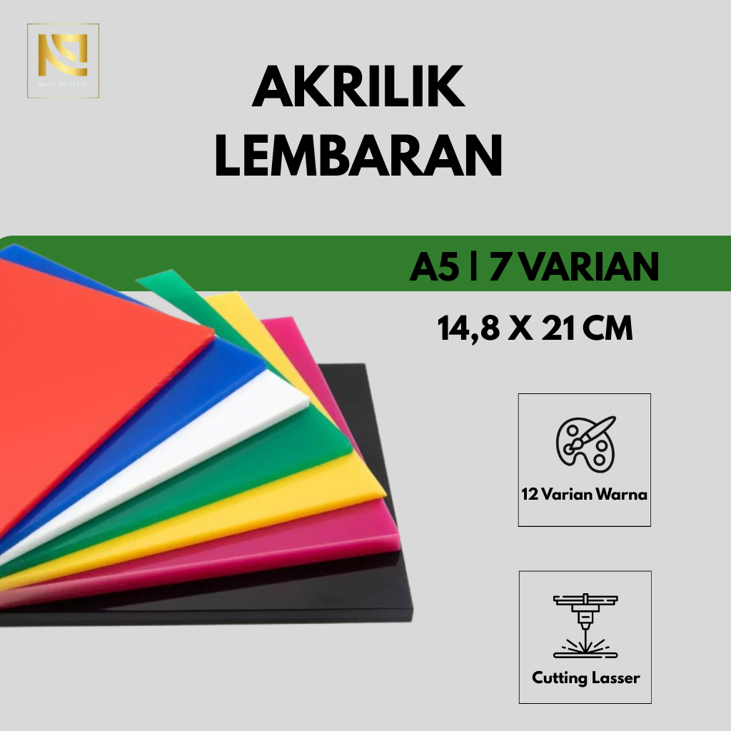 AKRILIK LEMBARAN A5 AKRILIK HITAM/AKRILIK WARNA