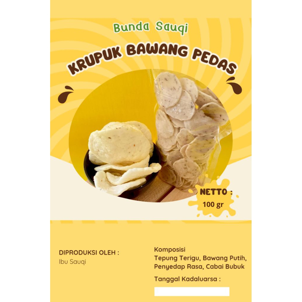 

krupuk bawang pedas