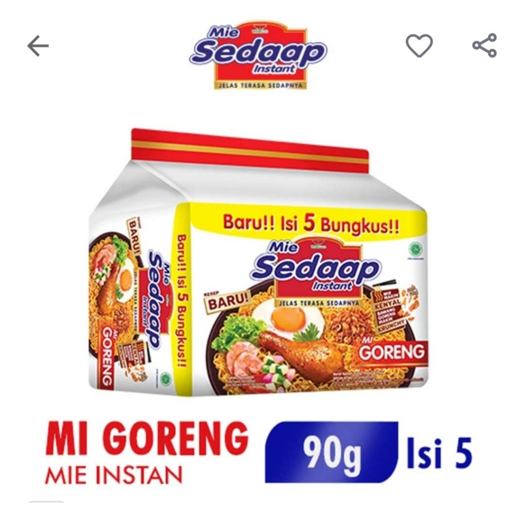 

Mie goreng Sedaap Isi 5