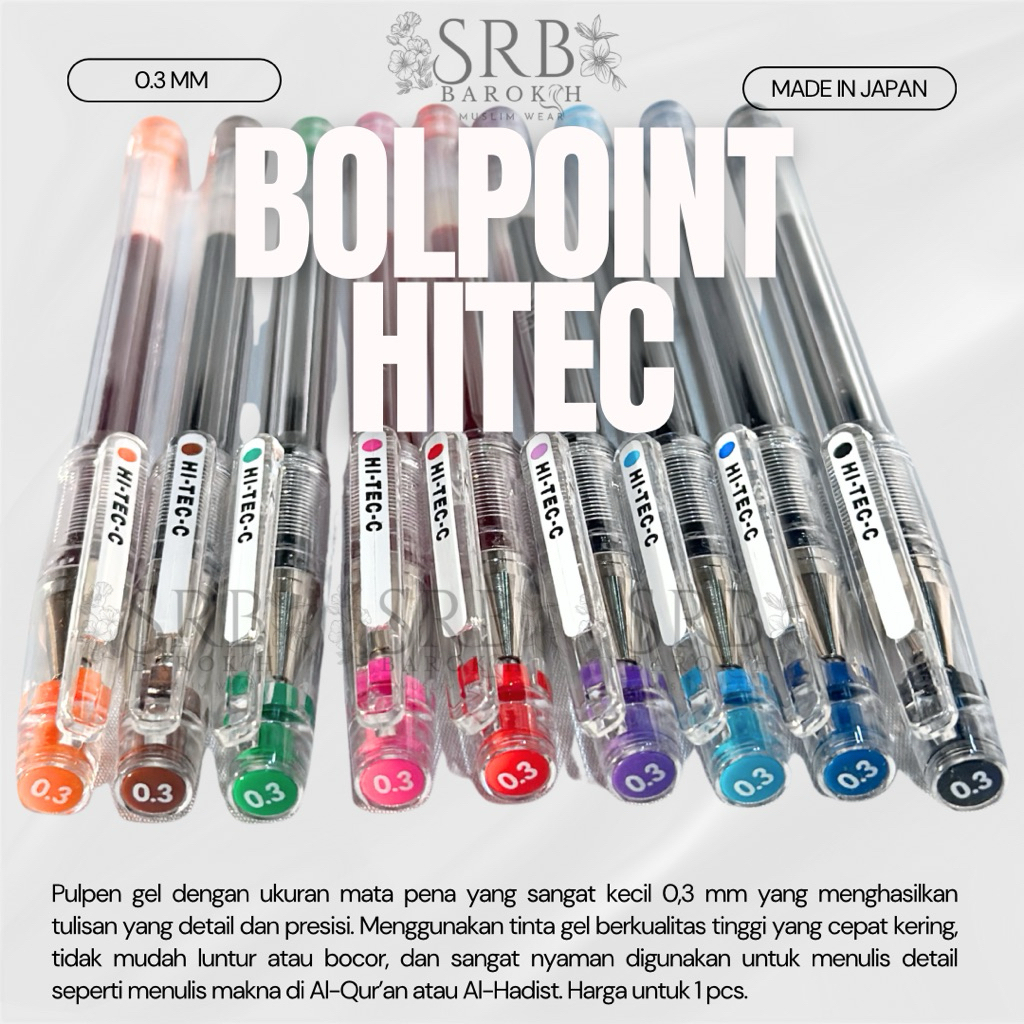 pulpen hitec 0.3 mm pilot ecer bolpen hi tech hitek murah makna dan refill refil