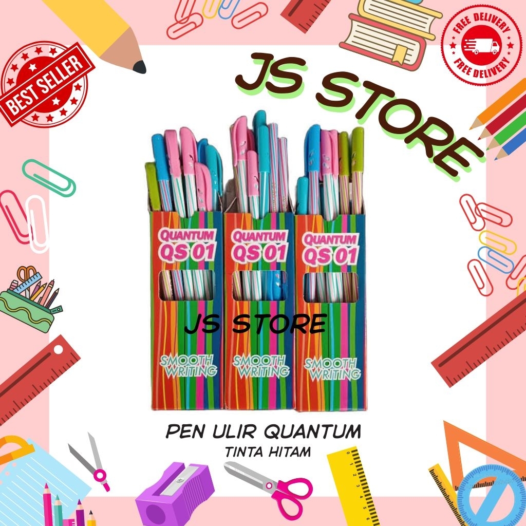 

Pen Pulpen Ballpoint Spiral Ulir Warna Warni QS01