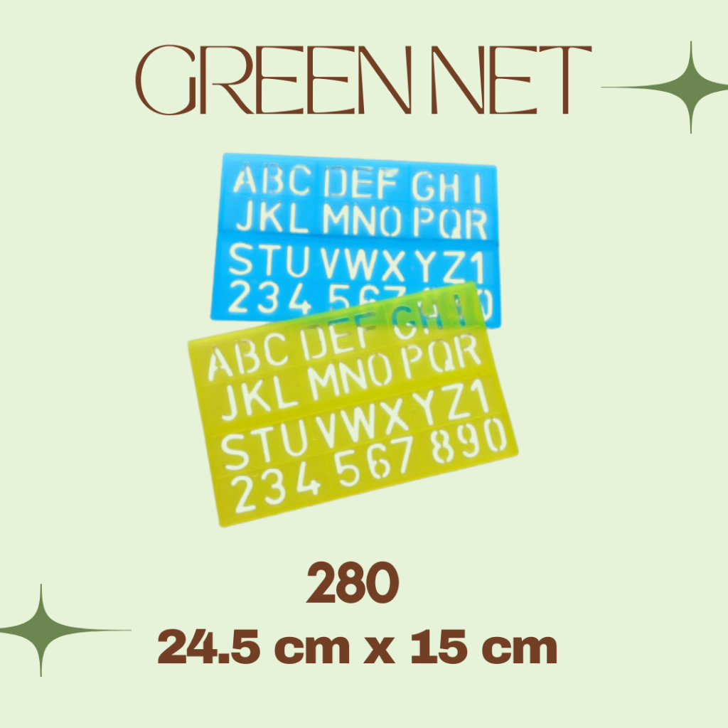 

(BESAR) PENGGARIS SABLON / PENGGARIS CETAKAN HURUF & ANGKA BT-280 SIZE BESAR