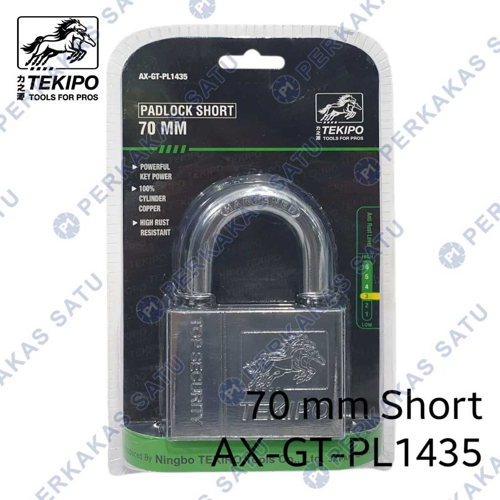 GEMBOK 70 MM LEHER PENDEK TEKIPO AX-GT-PL-1435 PADLOCK SHORT 70 MM