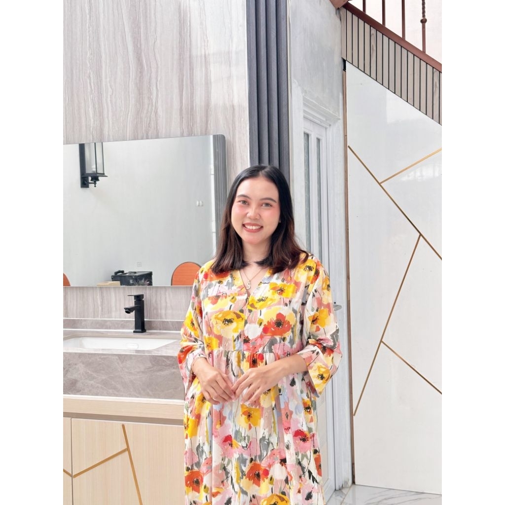 Viona dress/setelan wanita/gamis daster