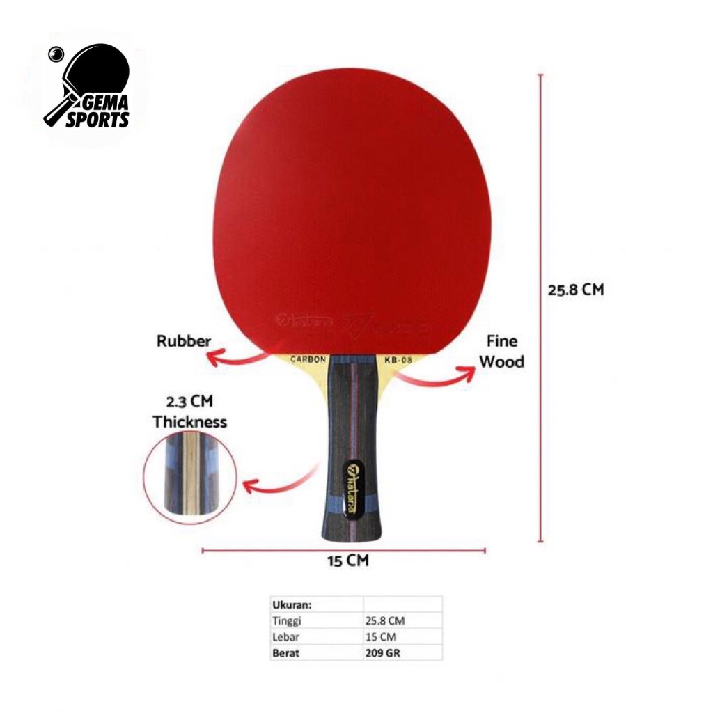Bet Bat Pingpong Tenis Meja KATANA KB 08 - Original