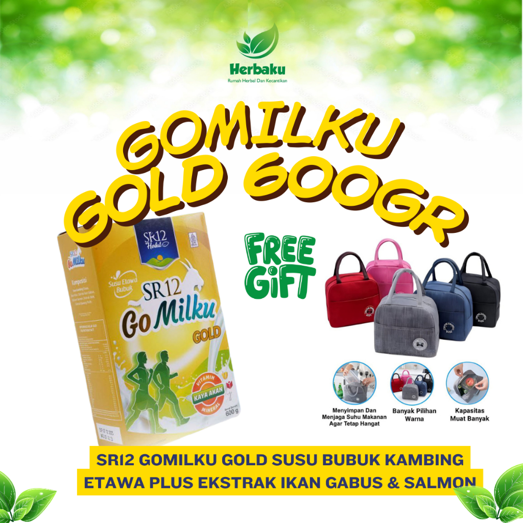 

SR12 GOMILKU GOLD SUSU KAMBING ETAWA HERBAL RENDAH GULA TINGGI KALSIUM SUMBER PROTEIN 600GR
