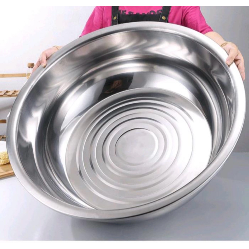 Baskom Stainless Steel Jumbo Baskom Stainless Besar Serbaguna JUMBO 70CM