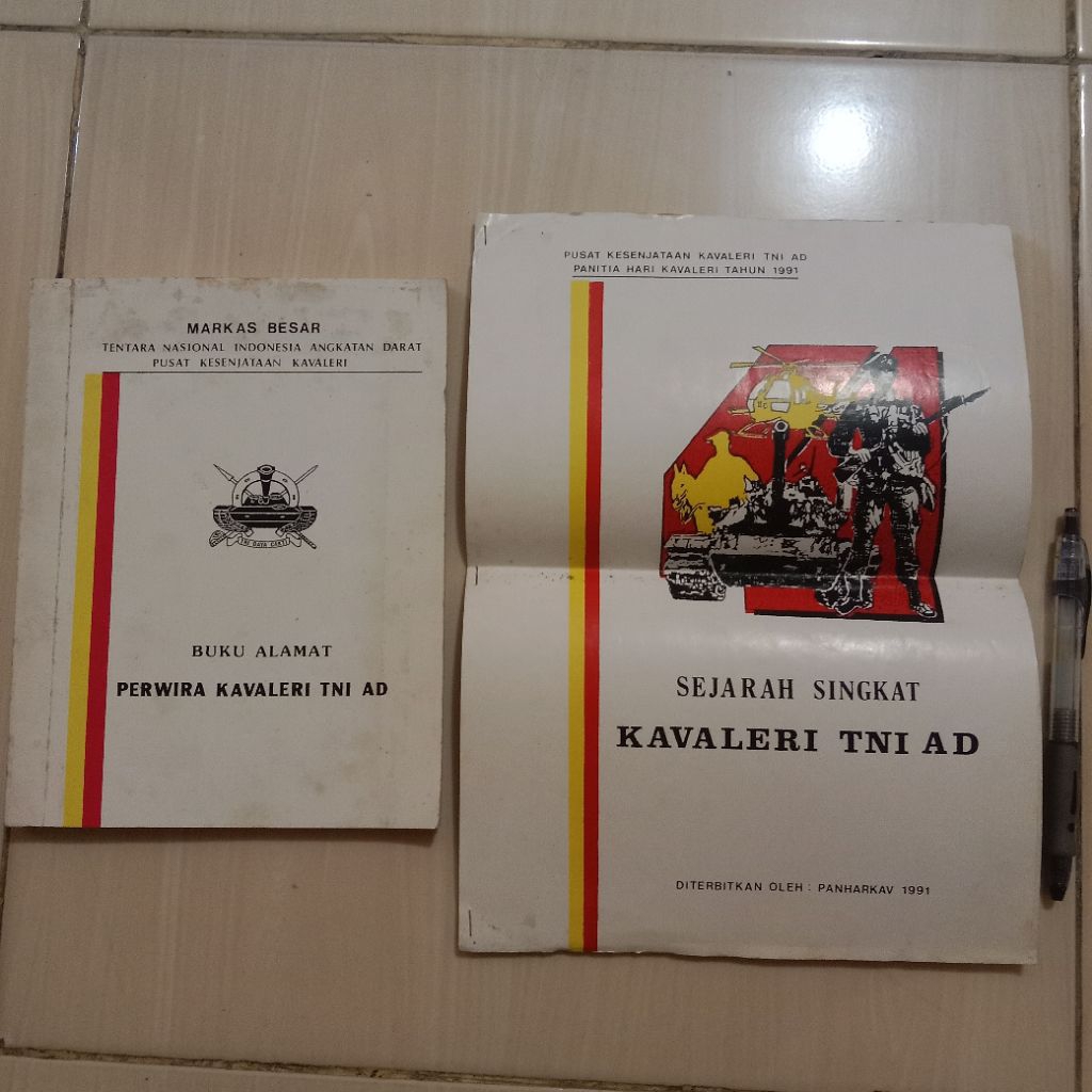BUKU ALAMAT PERWIRA KAVALERI TNI AD + SEJARAH SINGKAT KAVALERI TNI AD - Buku Bekas Murah Original - 