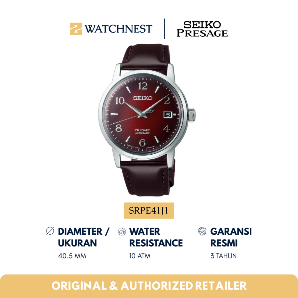 Jam Tangan Pria SEIKO PRESAGE SRPE41J1 Original Resmi Garansi 3 Tahun