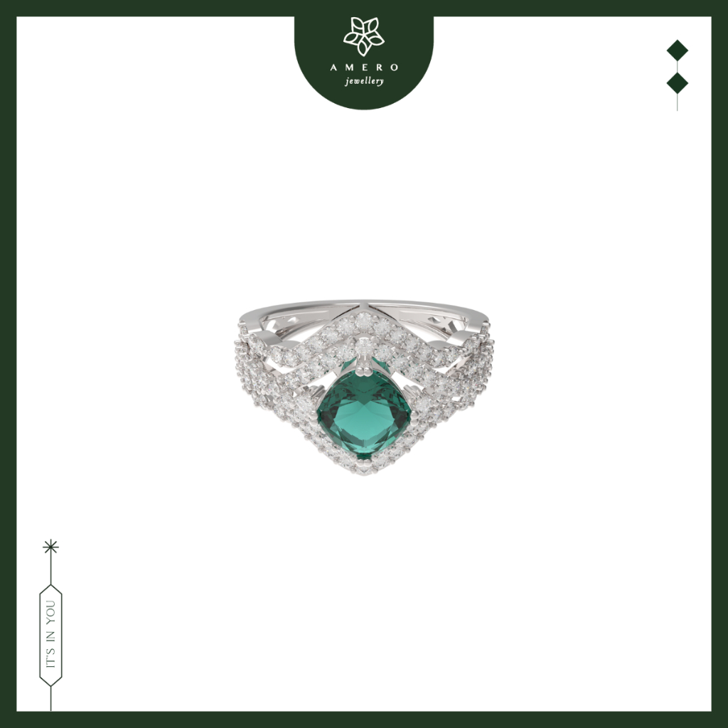 Cincin Emas White Gold 17K Morraine MR-49 Amero Jewellery