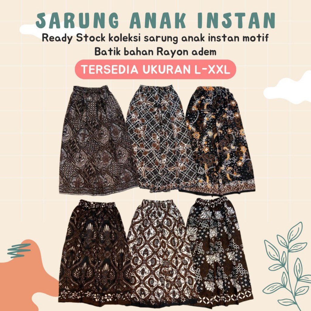 SARUNG BATIK ANAK INSTAN / SARUNG ANAK INSTAN RAYON / SARUNG INSTAN ANAK RAYON / SARUNG ANAK LAKI LA