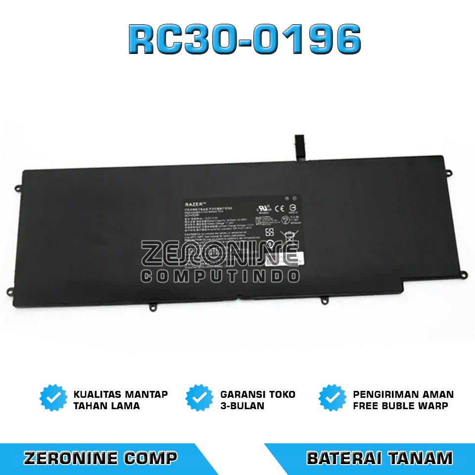 RC30-0196 Baterai Original Razer Blade Stealth RZ09-0196 2016 / 2017
