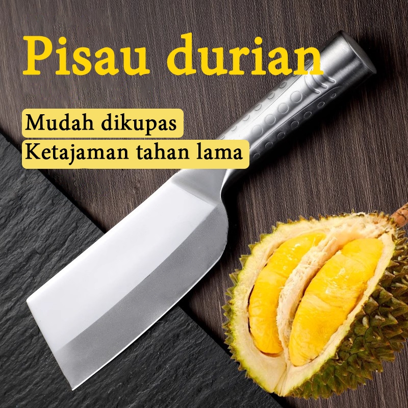 RAMO Pisau Cungkil Durian Bilah Tebal 3.5mm / Pisau Potong & Belah Durian / Mata Pisau Tajam Awet / 