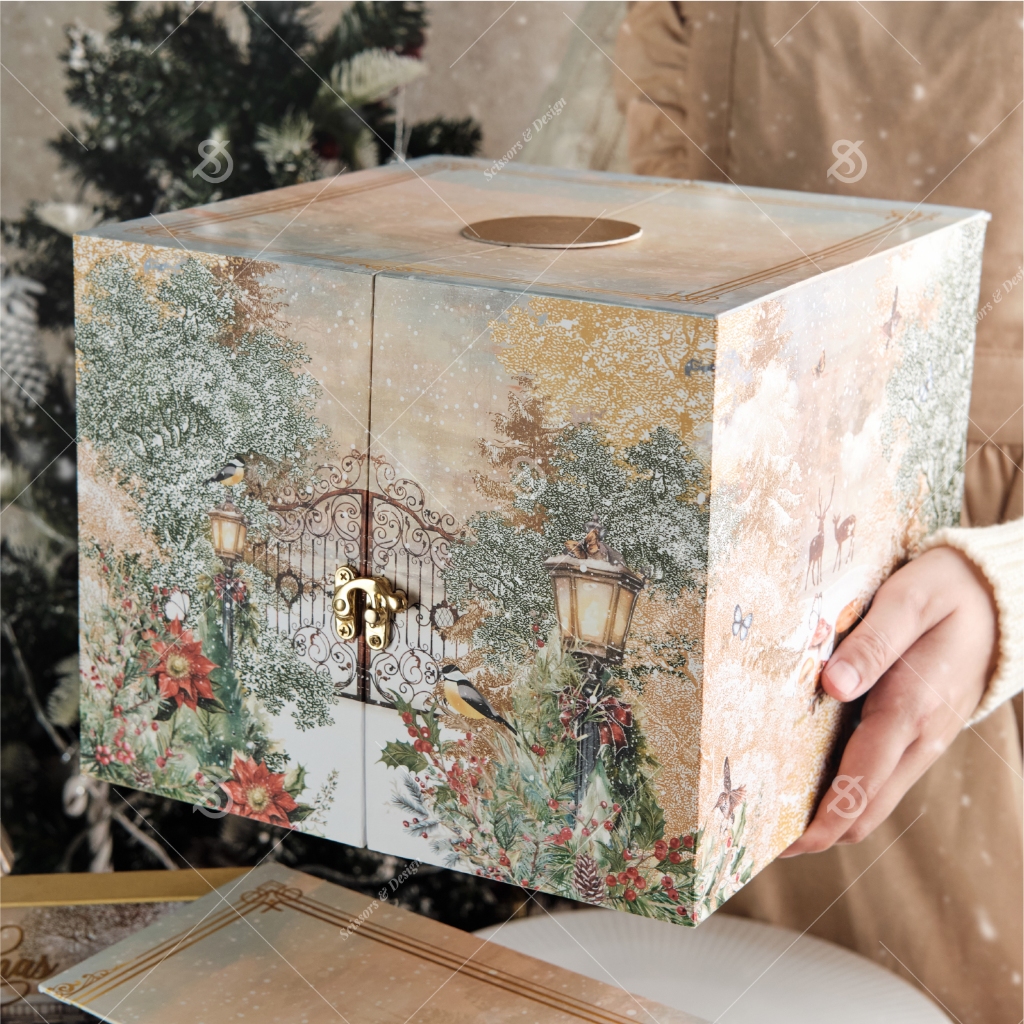 

Natal Season Hardbox Window 24 x 24 x 10 cm Scissors & design ( PRE ORDER )