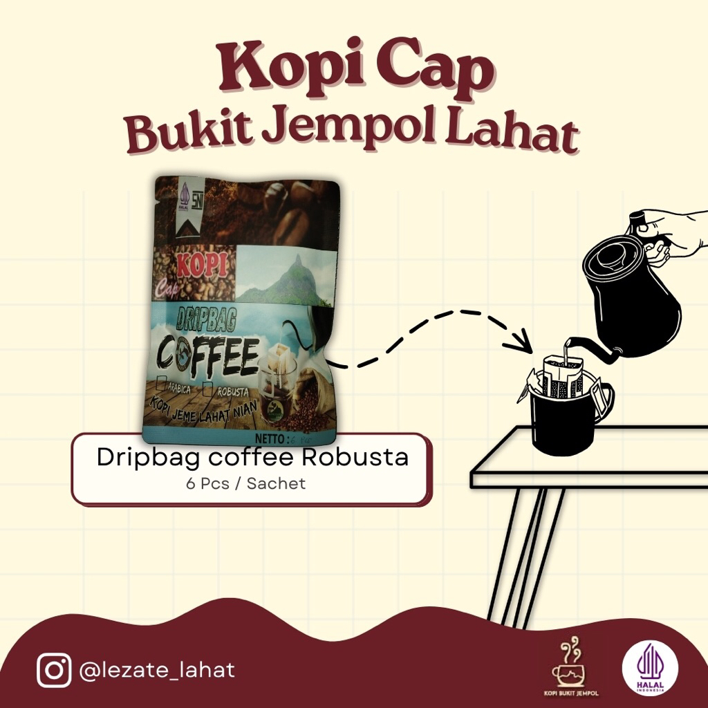 

Dripbag Coffee Robusta Cap Bukit Jempol Lahat