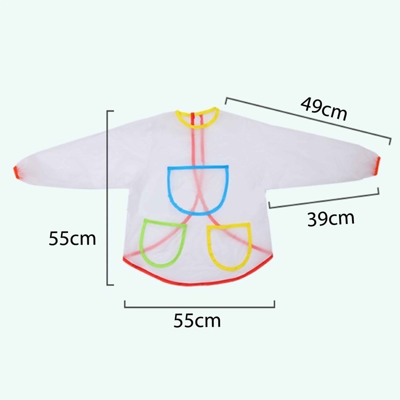 Art Smock Kids Waterproof Apron Long Sleeves