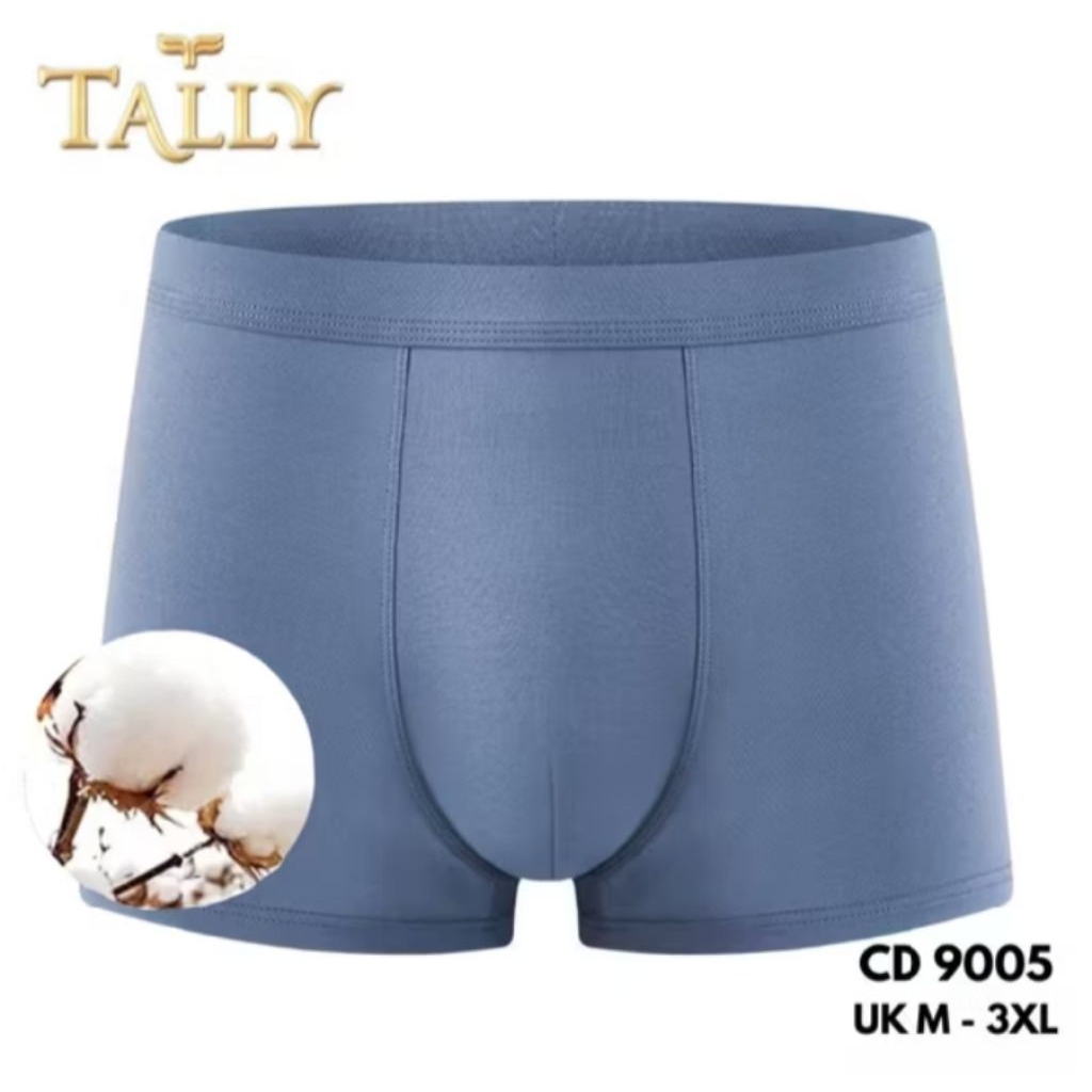 Tally Man celana Boxer pria bahan modal isi 3 pis