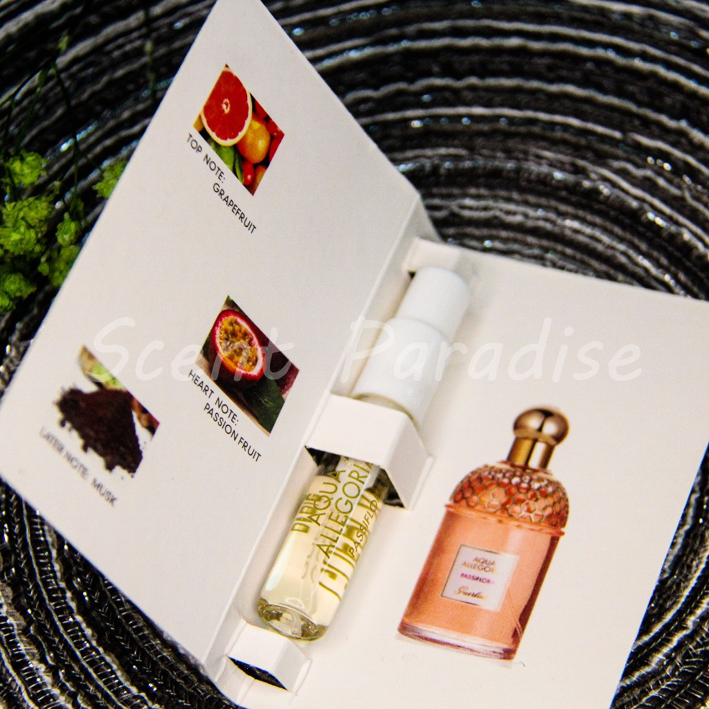 Guerlain Aqua Allegoria Passiflora 2018  Tester Parfum 2ml Wewangian Parfum Botol/Sampel Parfum/Vial