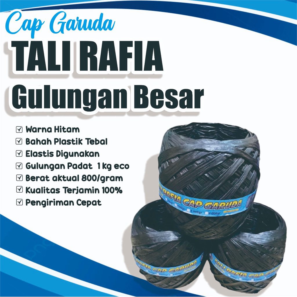 

Tali Rafia Hitam Gulungan besar 1kg