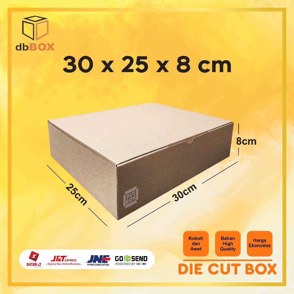Kardus 30x25x8 cm Die Cut kotak Kue tart -aksesoris-dll