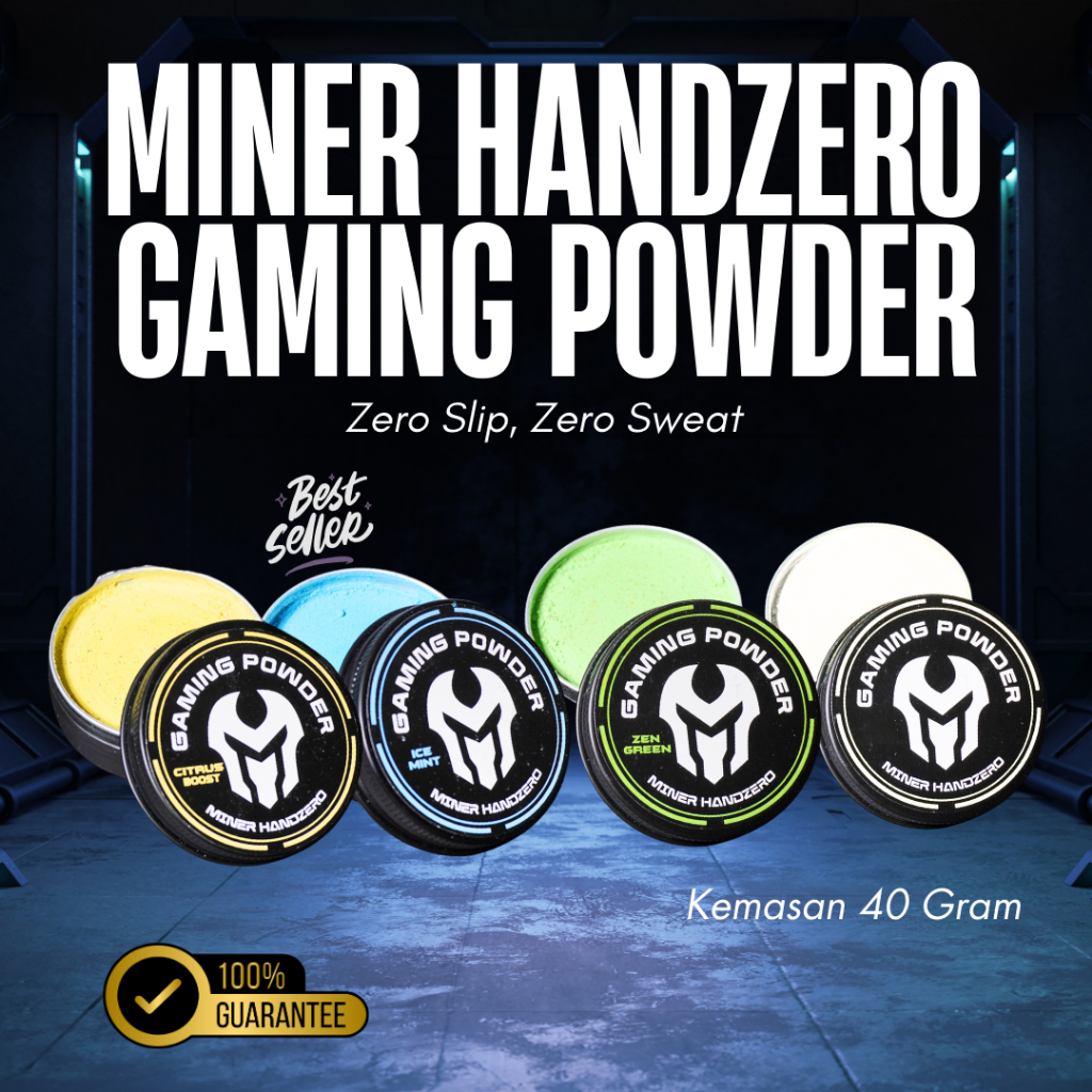 MINER Handzero Gaming Powder – Bedak Jari Anti Licin Khusus Gamer