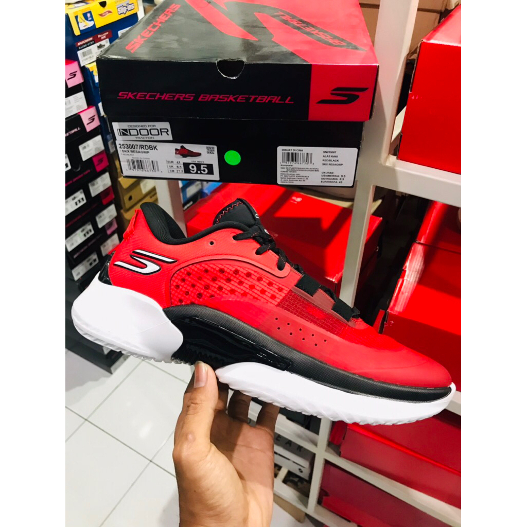 BIG SALE SKECHERS RESAGRIP [253007] ORIGINAL SEPATU BASKET/PRIA/RUNNING/LARI/SNEAKERS