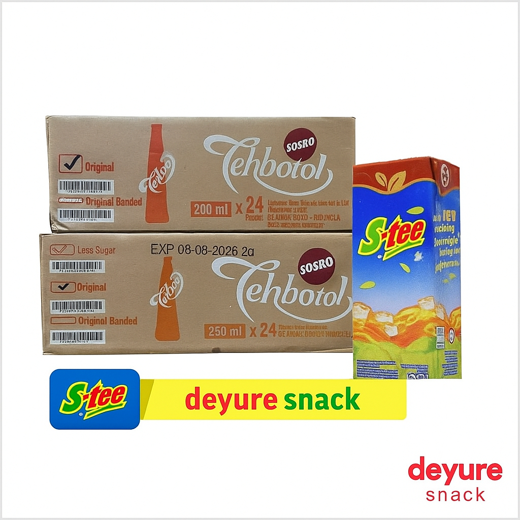 

Teh Botol Sosro Kotak 200 ml I 250 ml I 300 ml isi 24 Stee kotak 200 ml isi 24 1 karton