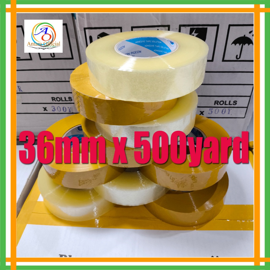 

Lakban Jumbo 36mm x 500yard 1 12 Inchi Kualitas Bagus Bening Coklat Isolasi Opp Packing Selotip Selasiban Eastern Pigeon