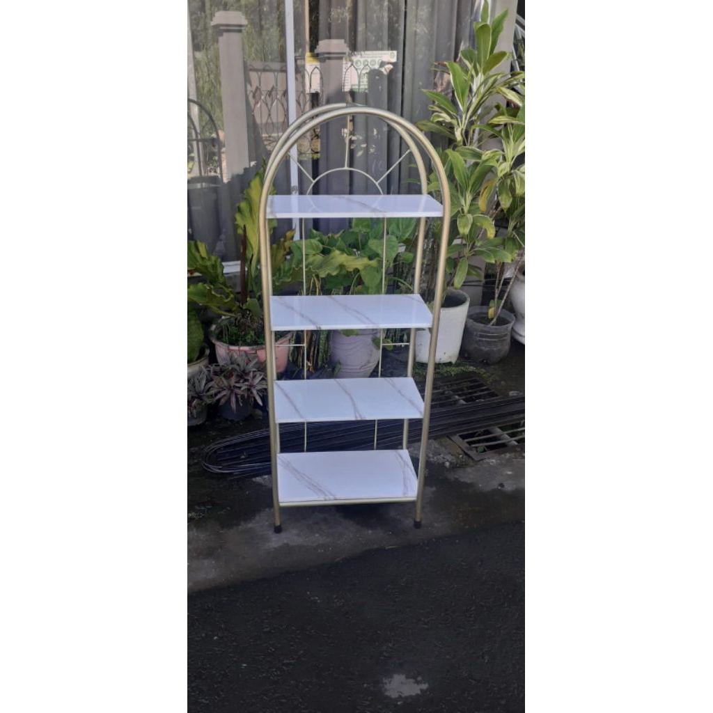 rak besi sudut / rak buku besi