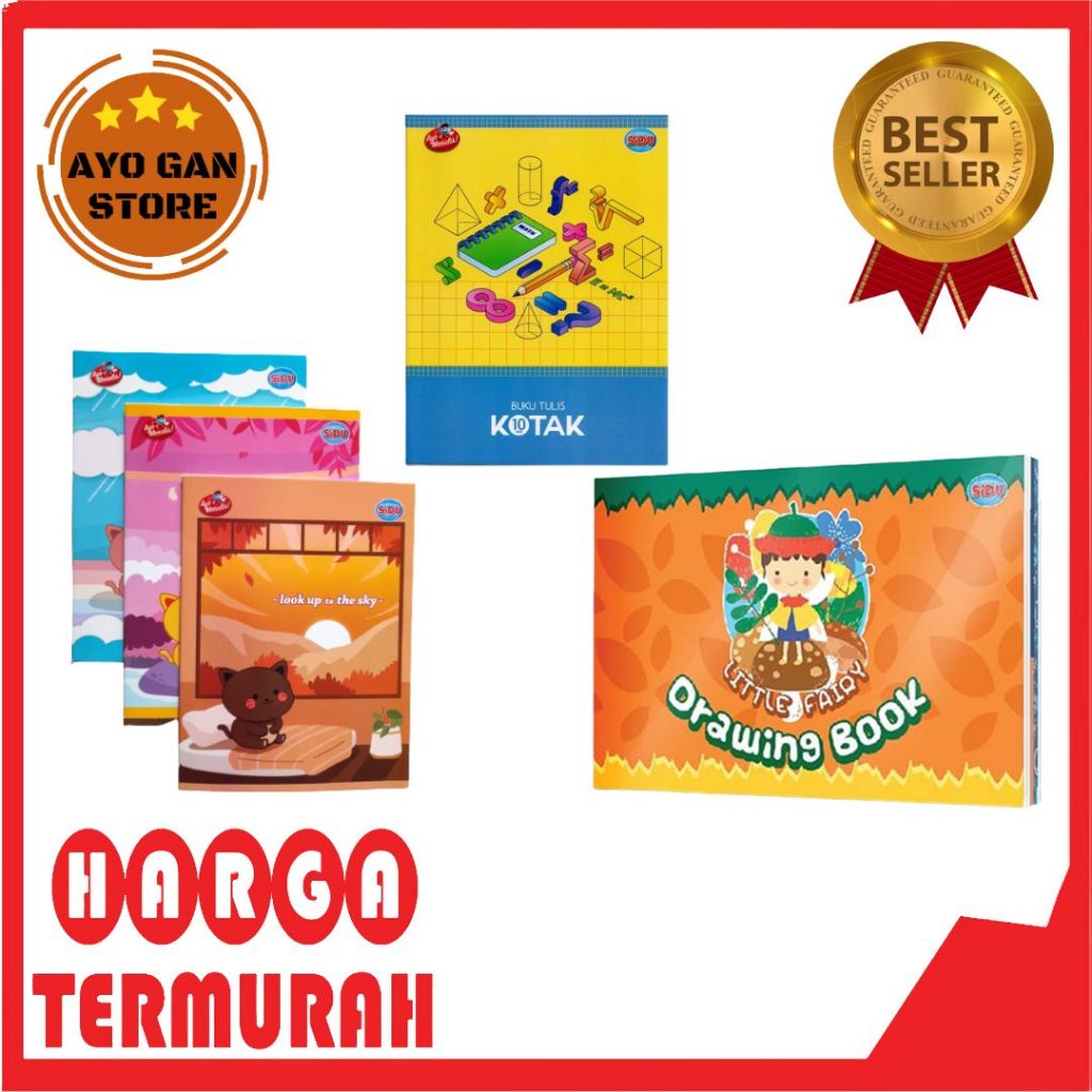 

Buku Tulis SIDU Isi 38 Lembar / Buku Tulis Kotak 10mm / Buku Gambar SIDU A4 10 lembar Per 1pcs