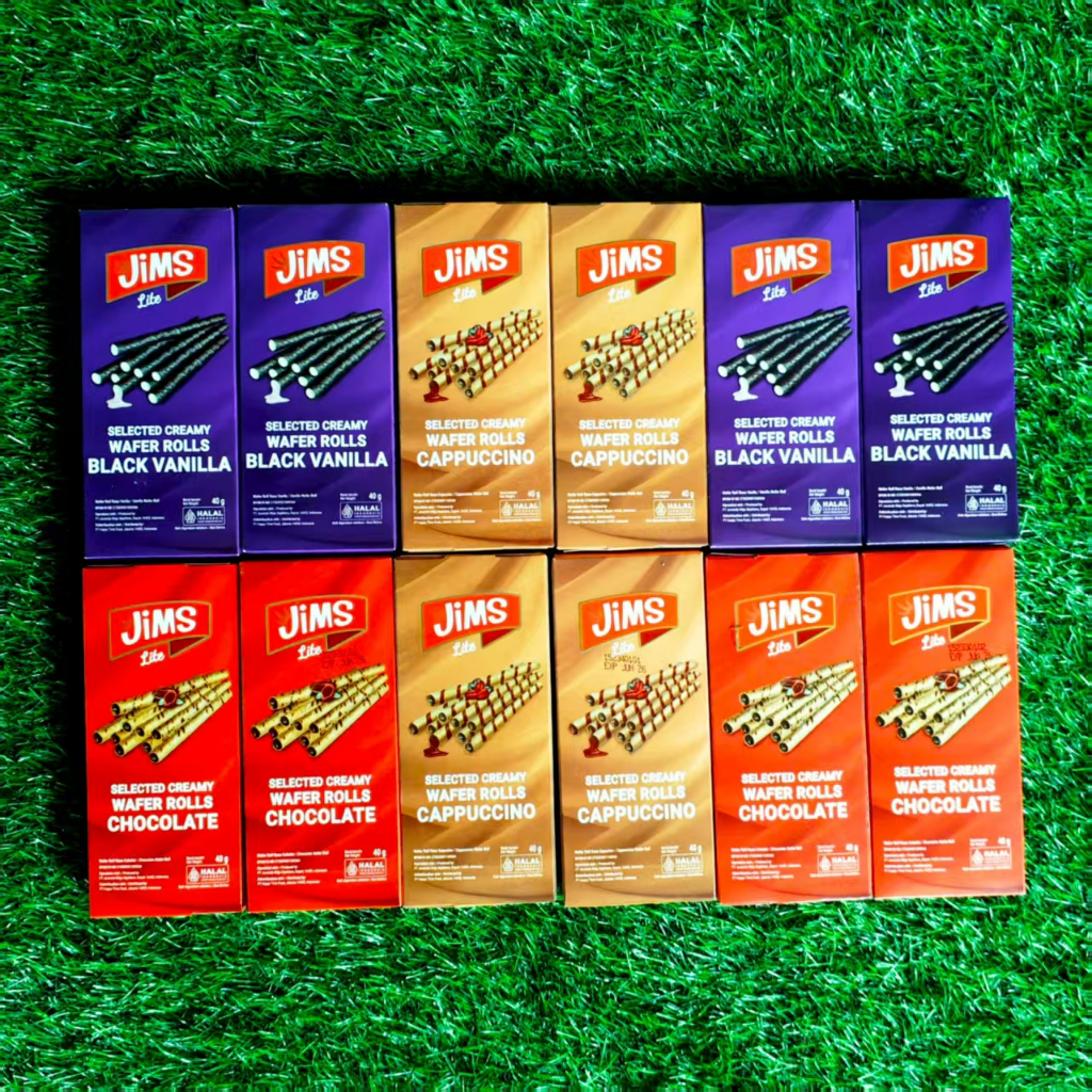 

Camilan lezat JIMS WAFER ROLLS CHOCOLATE - 12 PCS - MIX FLAVOR