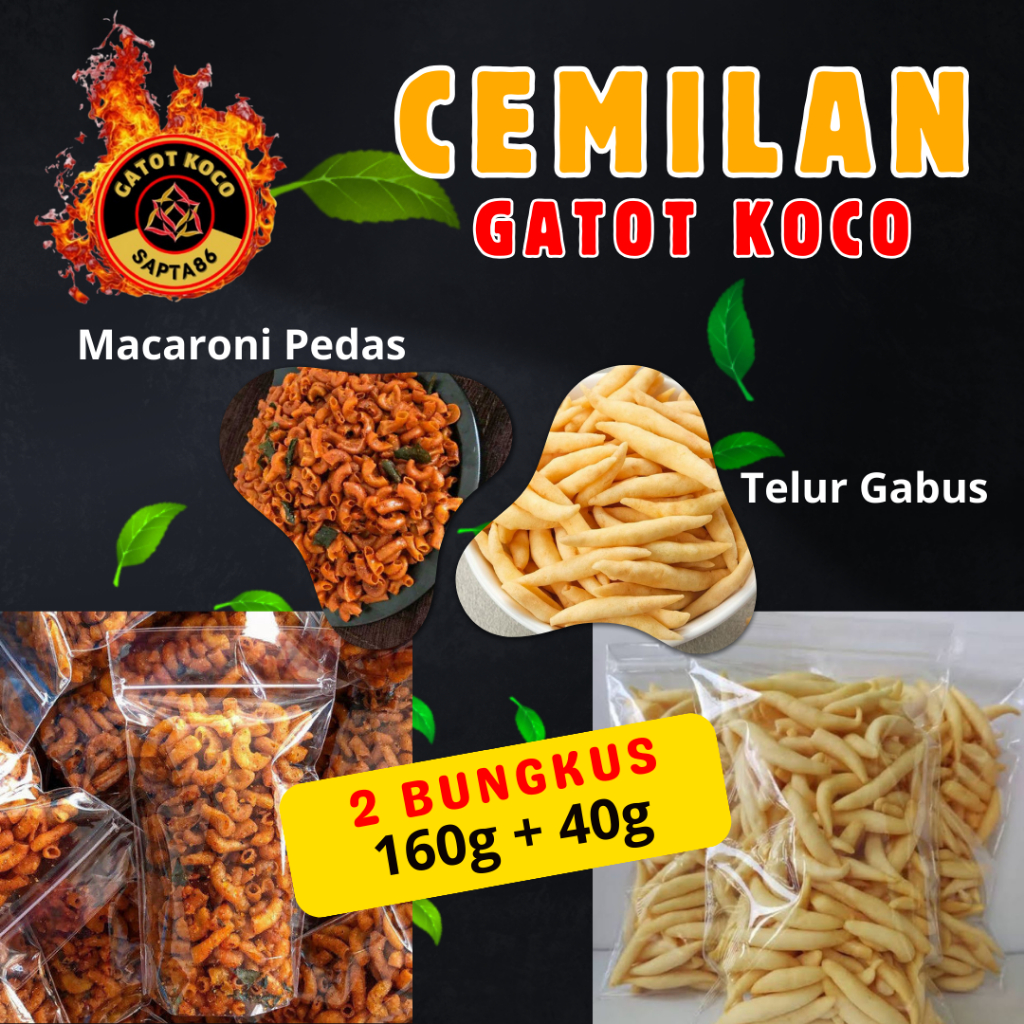 

PAKET BUNDLING Telor Gabus Keju dan Makaroni Pedas Makanan Ringan Snack Cemilan