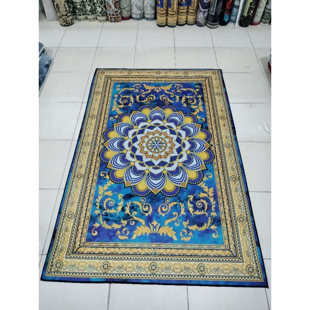 karpet murah PROMO permadani modern 3D Malaysia semi turki bahan Beludru velvet anti geser anti slip