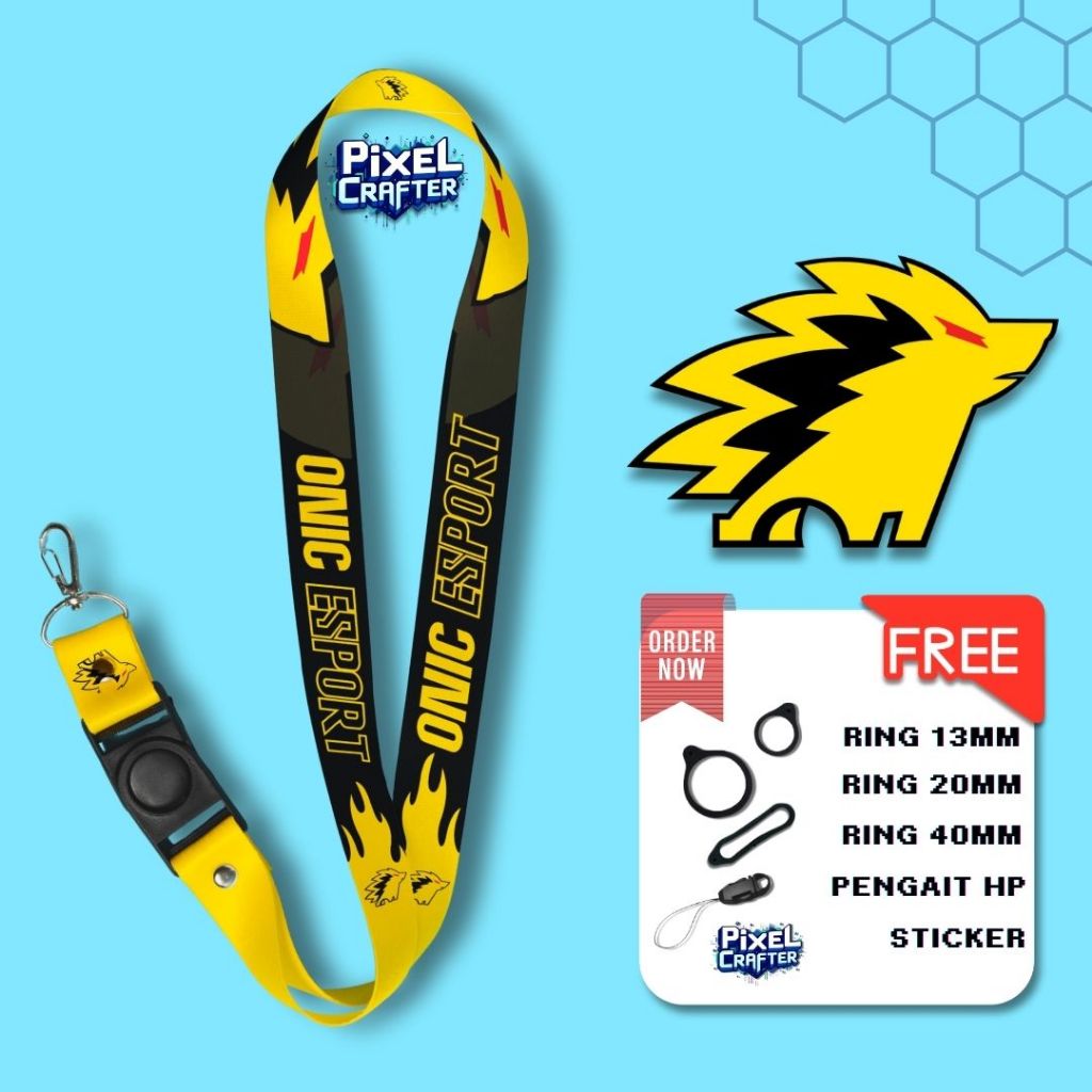 

LANYARD ONIC ESPORT V1 | GANTUNGAN ID CARD | GANTUNGAN HP | GANTUNGAN POD | GANTUNGAN KUNCI