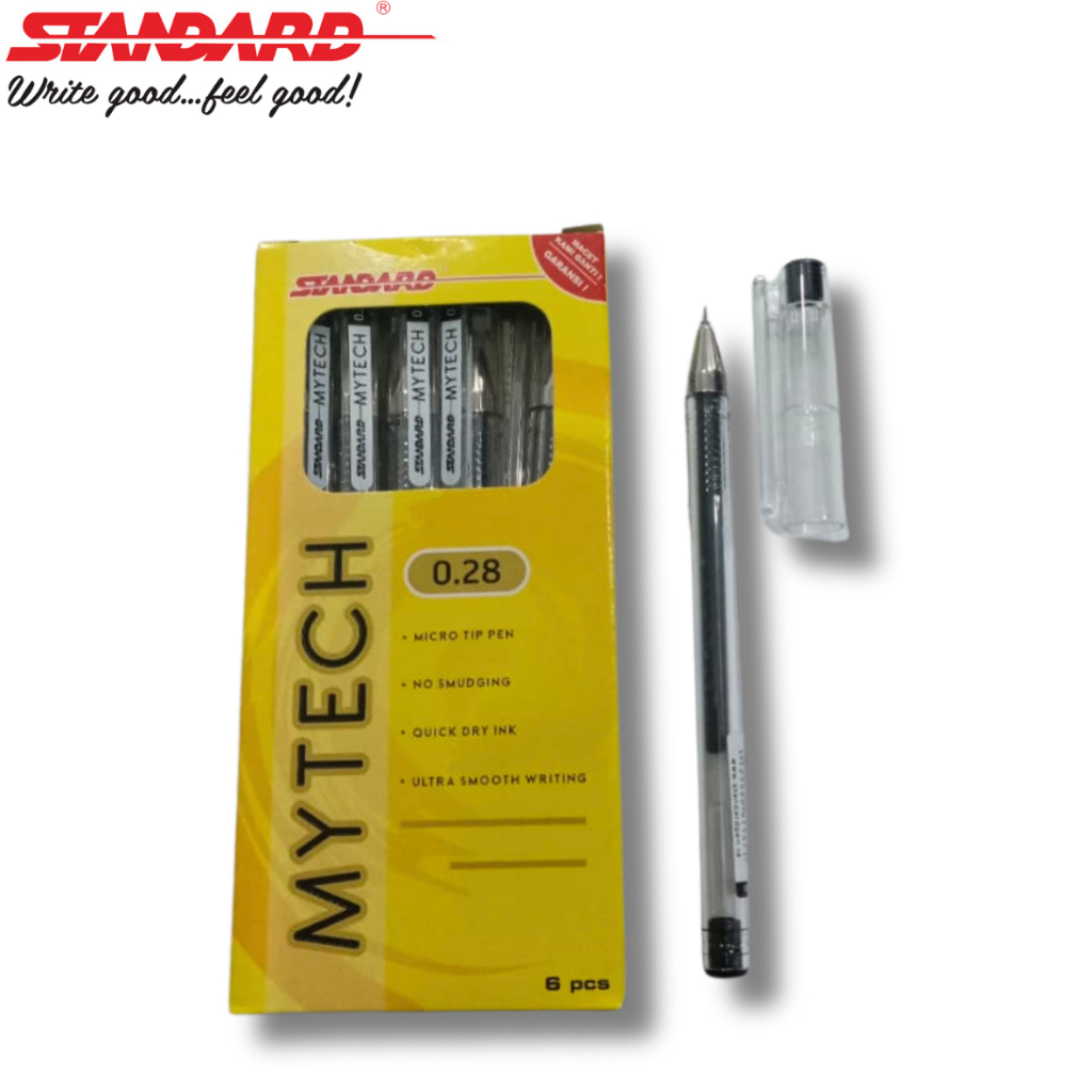 

BOLPOIN STANDART MY TECH 0.28MM HITAM/BOLPOIN GEL