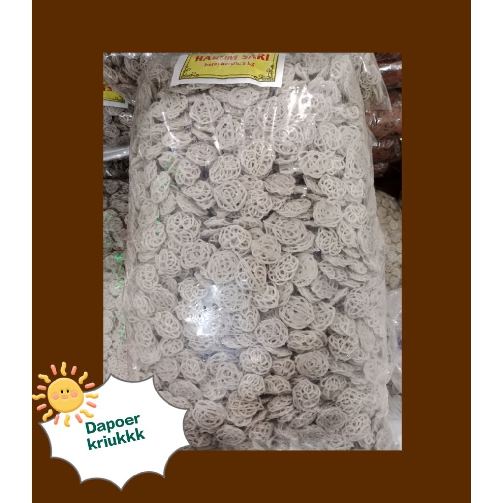 

Kerupuk mawar mentah 100℅ original