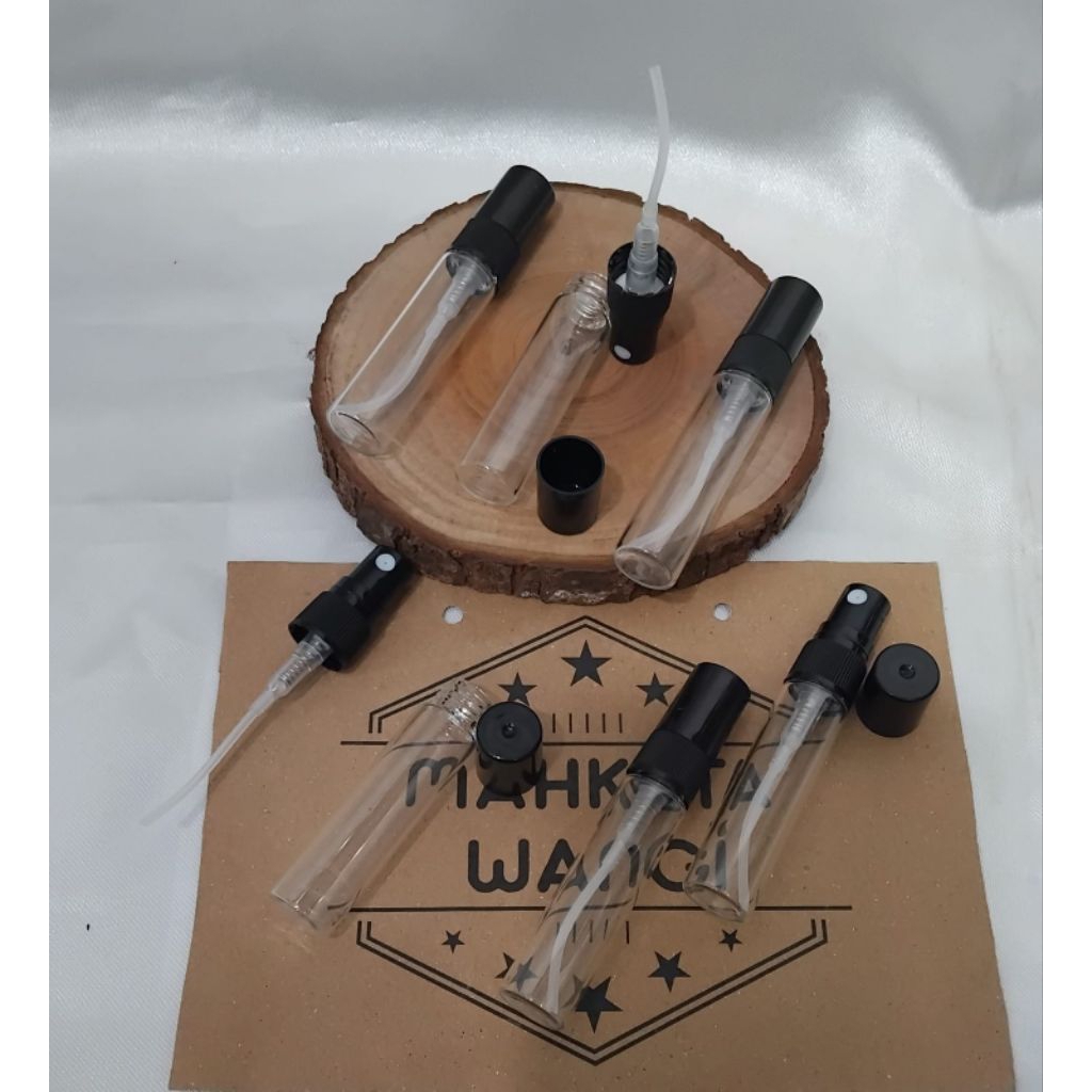 Spray 5 ML Black Bulat. drat Botol parfum semprot spray drat Botol parfum semprot . Harga / LUSIN ( 