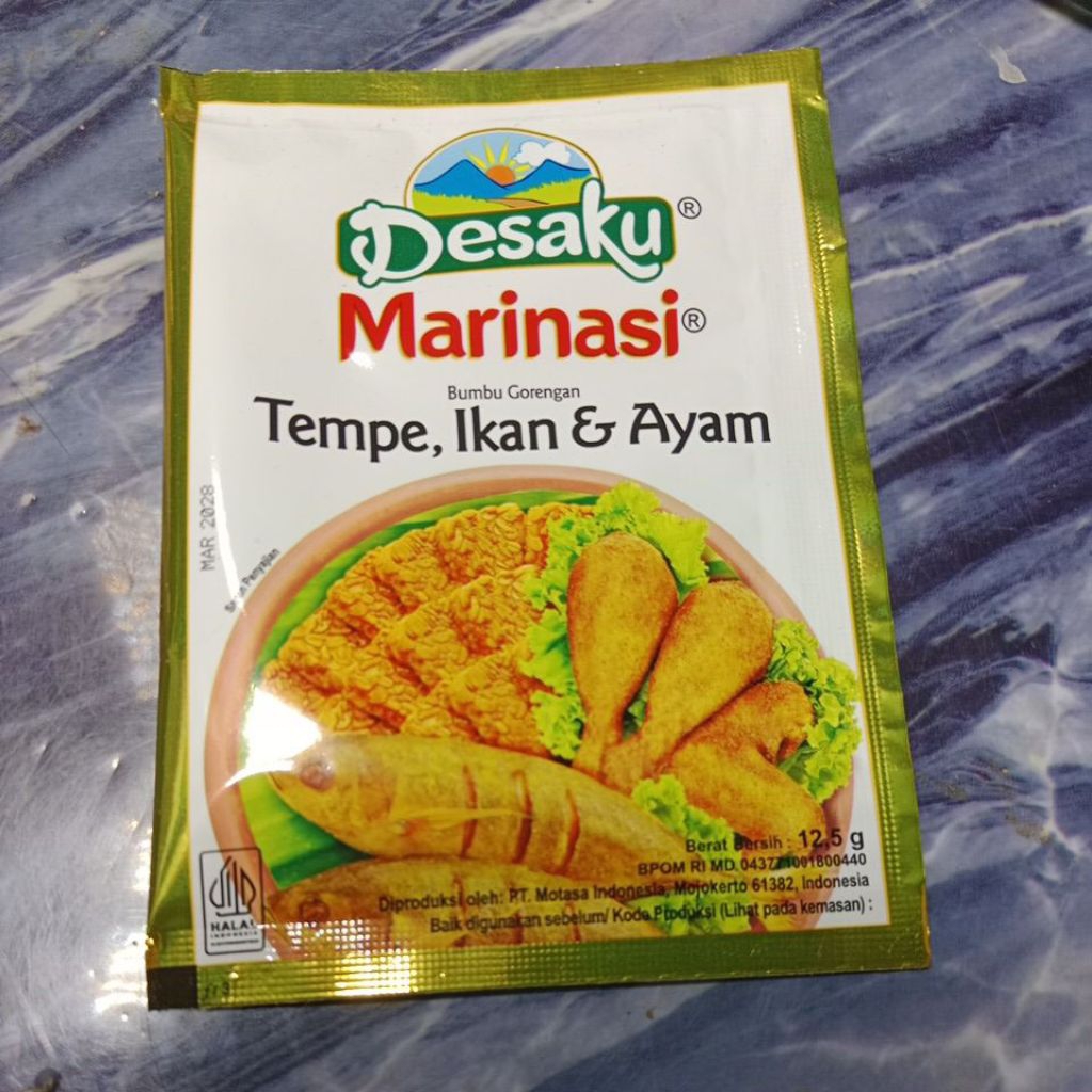 

Desaku marinasi tempe ikan ayam
