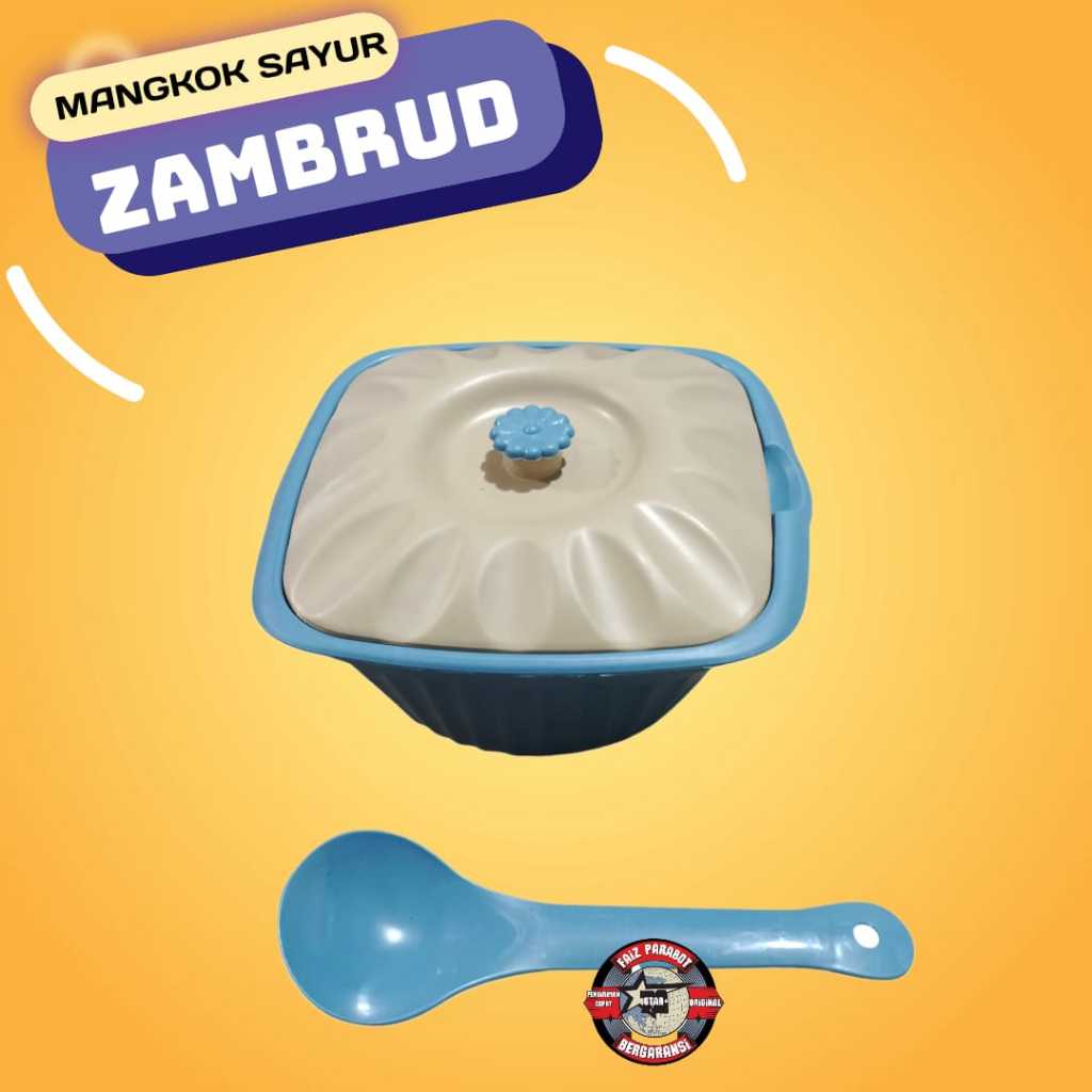 mangkok sayur Dan Sinduk wadah tutup saji baskom tertutup ZAMRUD