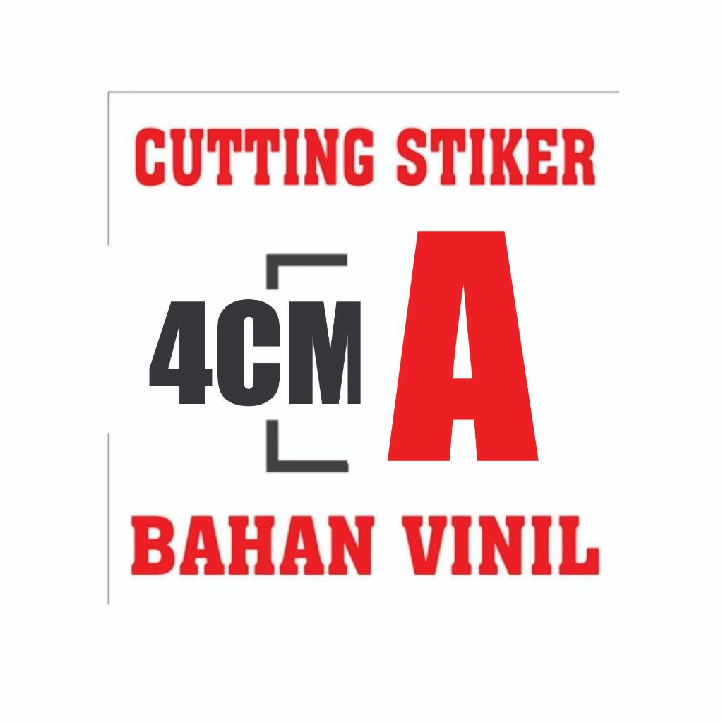 

STIKER HURUF FONT IMPACH / ANGKA UK TINGGI 4 CM 1 DIGIT .!