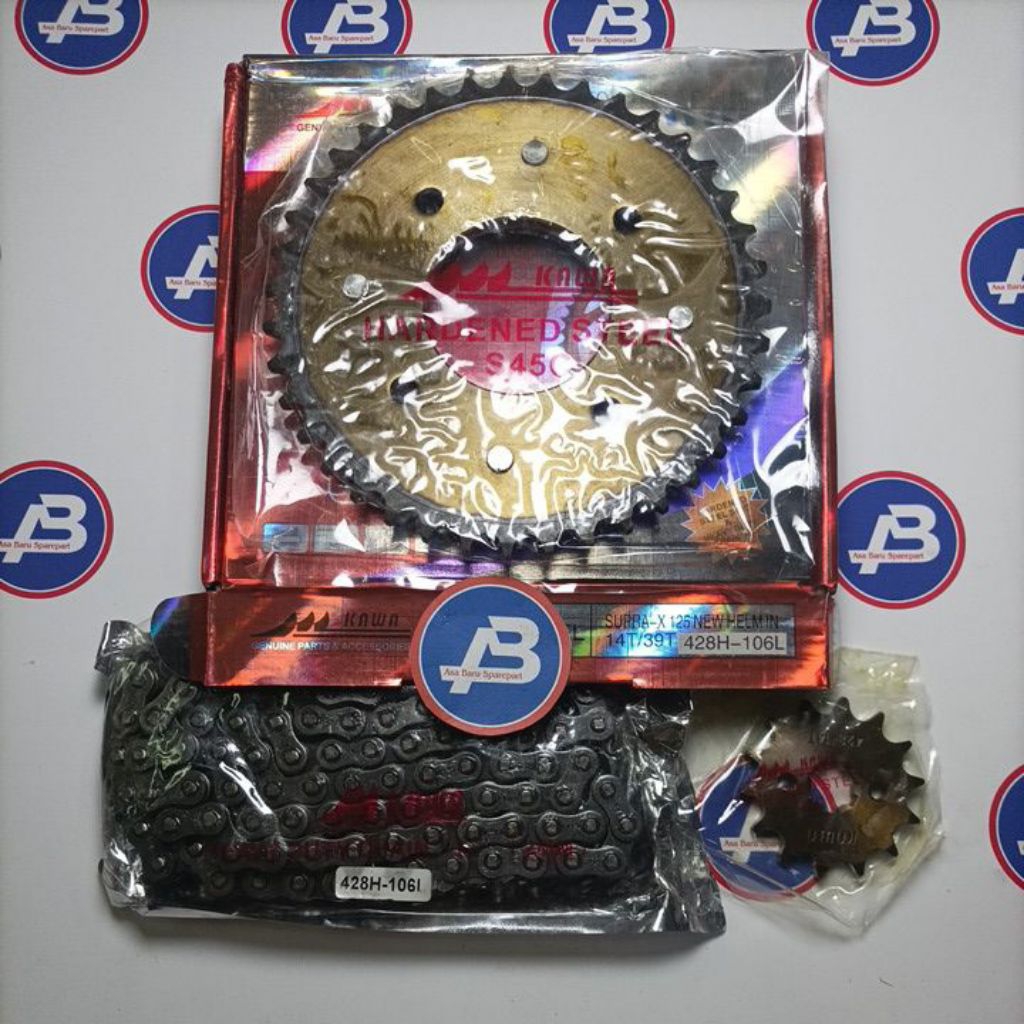 KAWA Gear Gir Set Paket Honda Supra X 125 New Helm In 14T/39T 428H-106L
