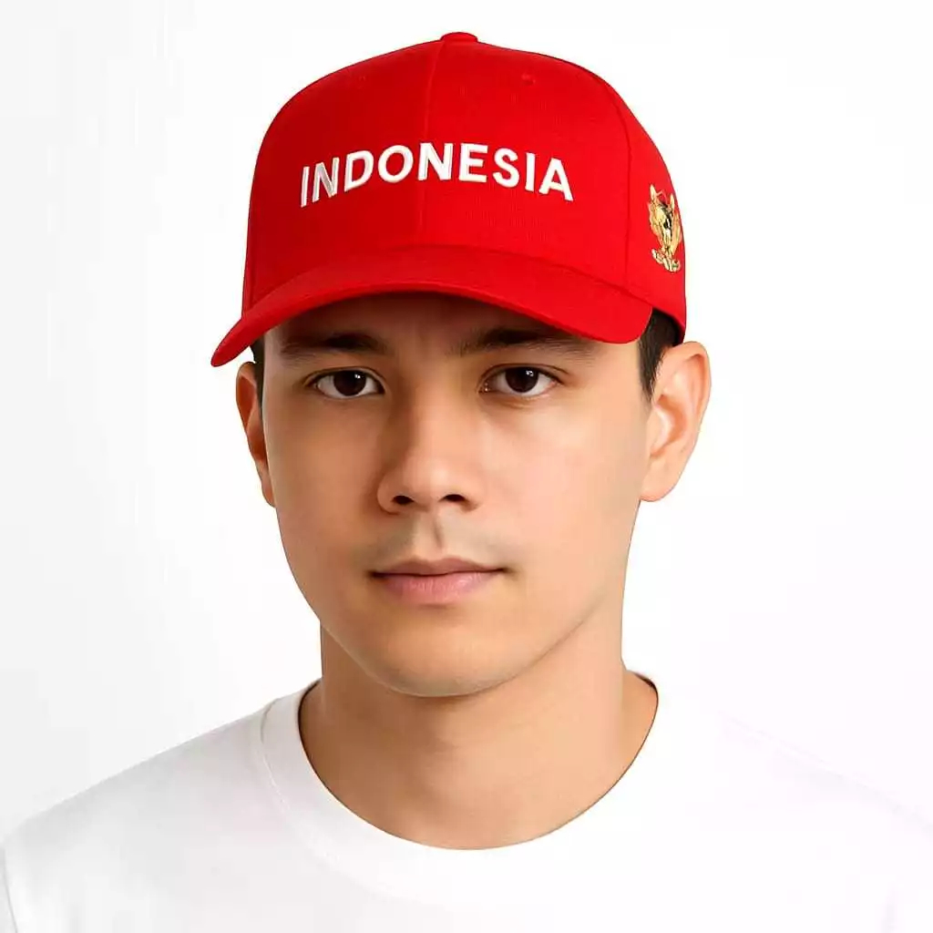 Topi Baseball Bordir Garuda Indonesia New Model / Topi HUT RI Indonesia / Topi Garuda Indonesia