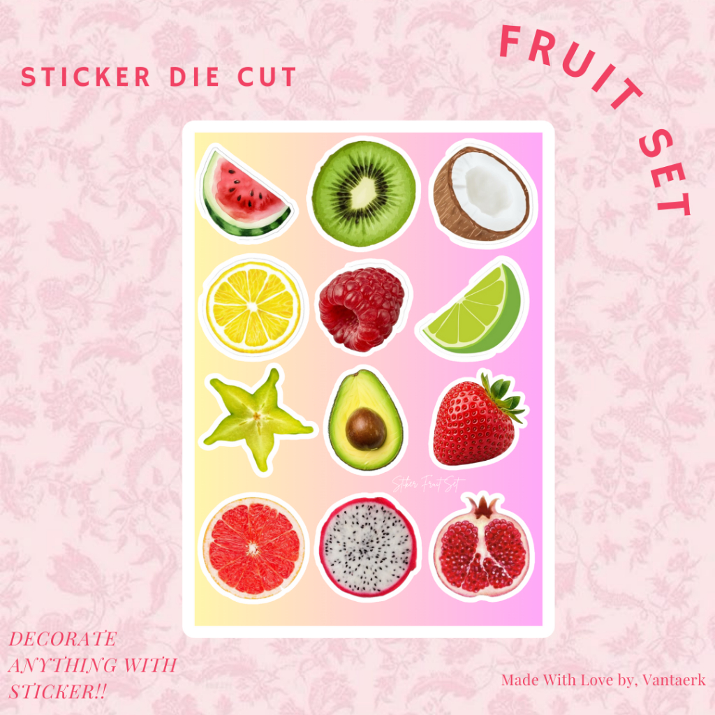 

Stiker Fruit Buah Deco Jurnaling Scrapbook Aesthetic
