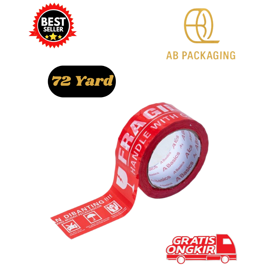 

Lakban Fragile 72 Yard BC x 48mm – Tape Fragile | Merah 1 Pcs