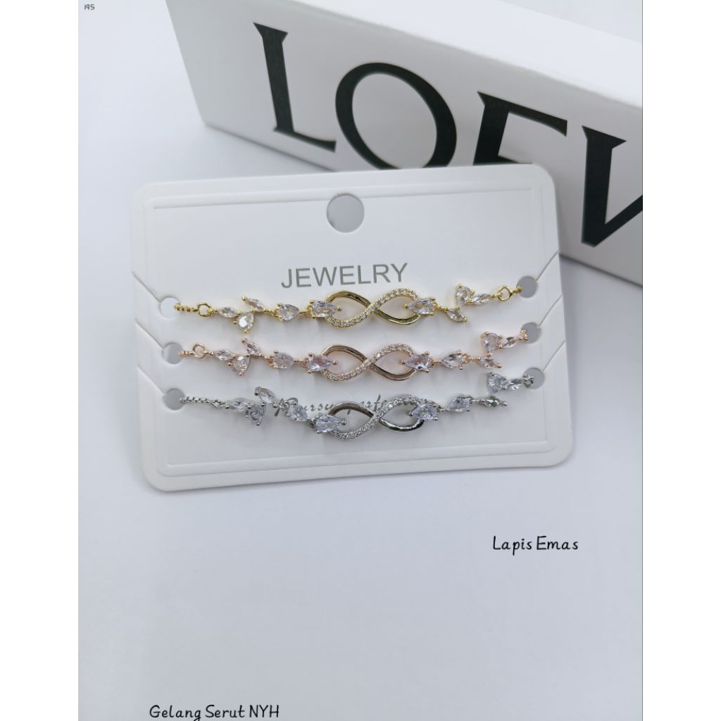 MK4RX8Ju .(3PC) GELANG SERUT XUPING PREMIUM WANITA DEWASA LAPIS EMAS DENGAN MATA ZIRCON