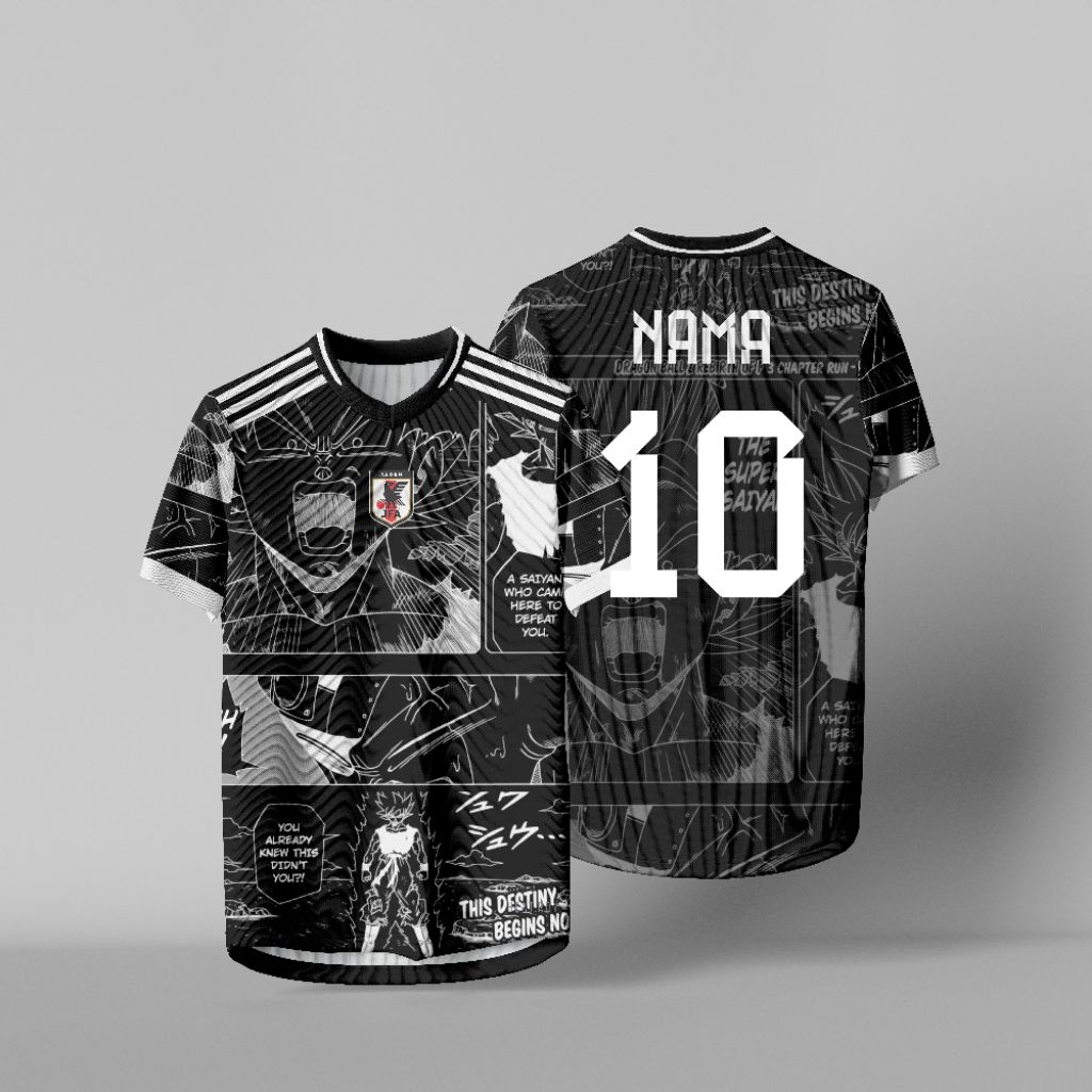 JERSEY JAPAN JEPANG X KOMIK DRAGON BALL GRATIS NAMA DAN NOMOR PUNGGUNG